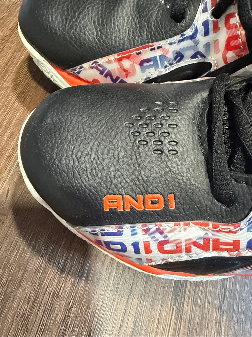 And1 Black and Orange Kids' High-Top Sneakers